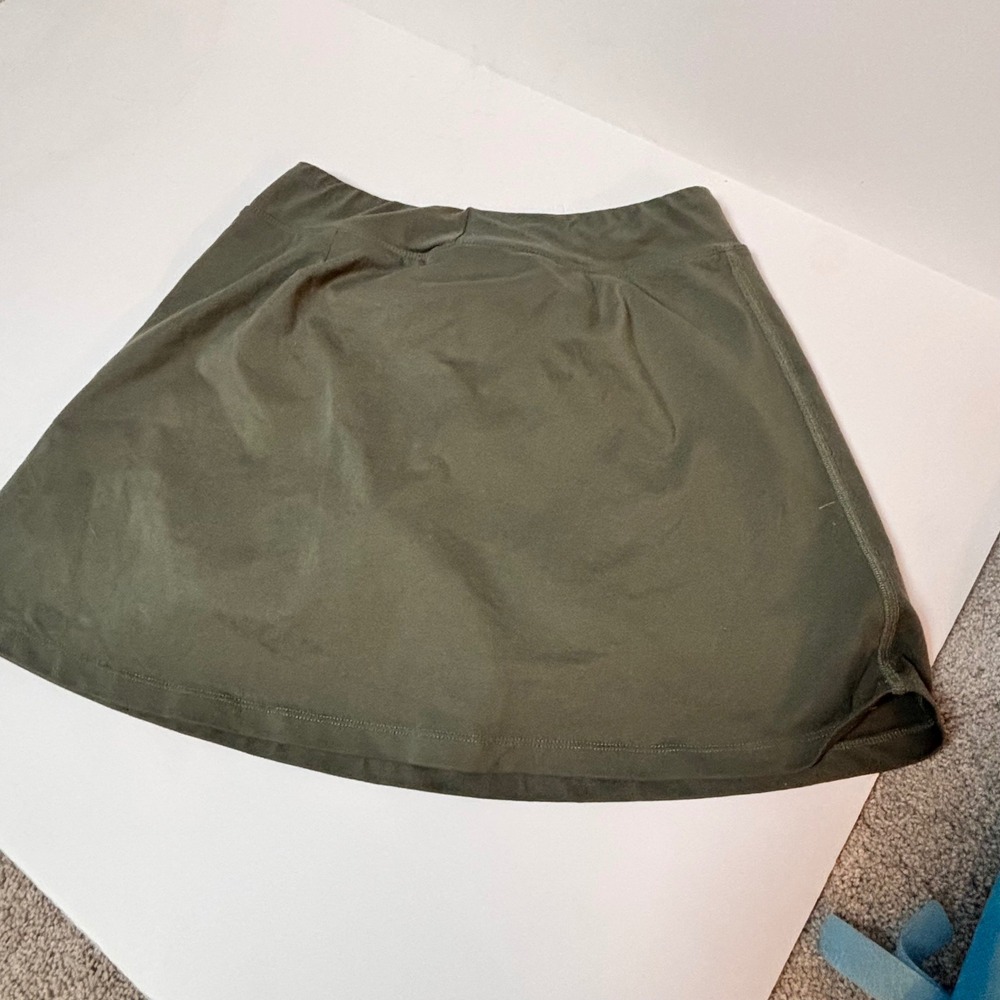 Title Nine Womens Athletic Skort Olive Green S Travel Athletic Golf Preppy